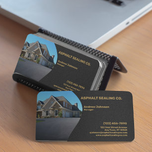 Asphalt Driveway Sealing Company Business Card