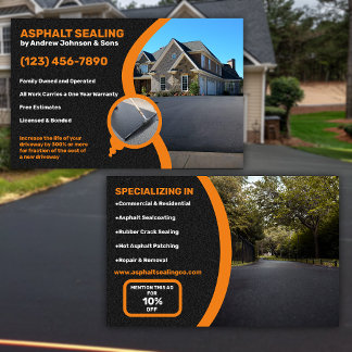 Asphalt Driveway Sealing Company Flyer