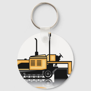 Asphalt paver vector key ring