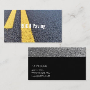Asphalt, Paving, Construction, Roadwork Business B Card
