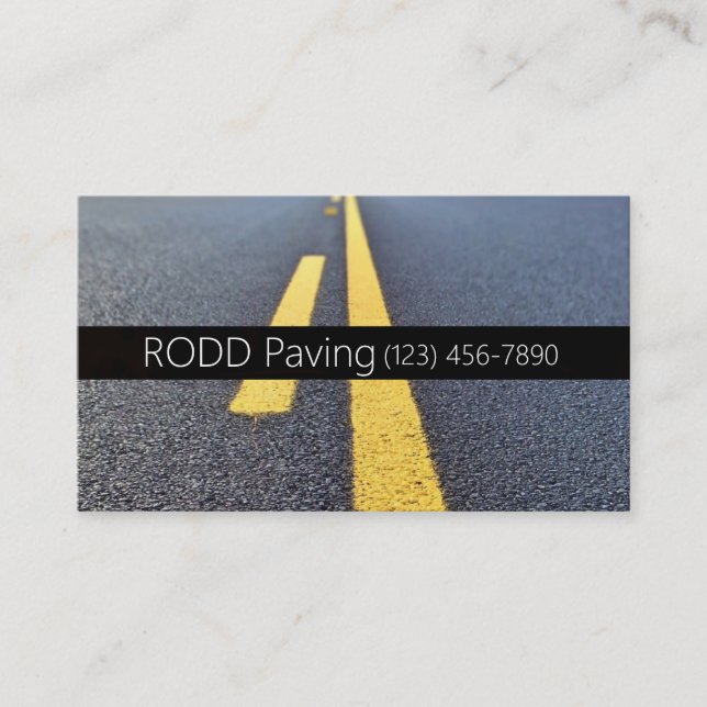 Asphalt, Paving, Construction, Roadwork Business Business Card (Front)