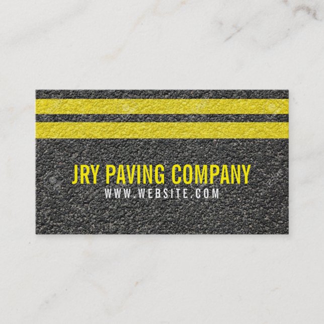 Asphalt, Paving, Construction, Roadwork Business Card (Front)