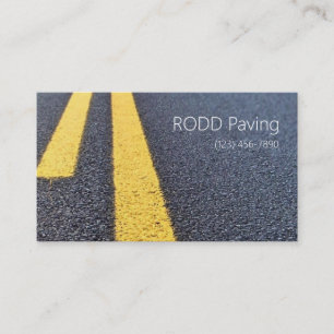 Asphalt, Paving, Construction, Roadwork Business Card