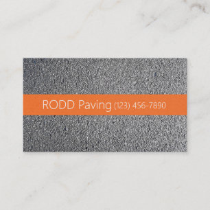 Asphalt, Paving, Construction, Roadwork Business Card