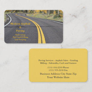 Asphalt & Paving / Driveway Construction Services Business Card