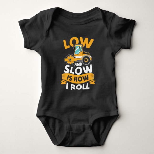 Asphalt Paving Operator Concrete Masonry Worker Baby Bodysuit (Front)