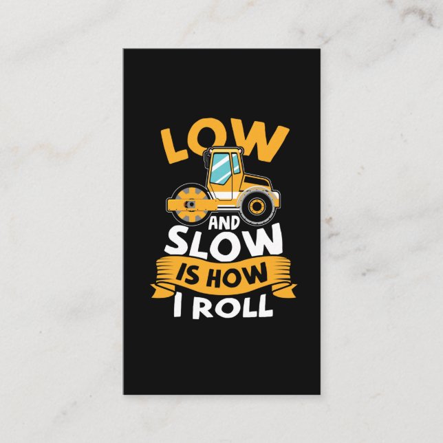 Asphalt Paving Operator Concrete Masonry Worker Business Card (Front)