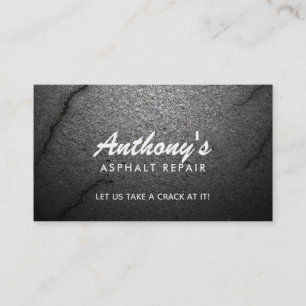 Asphalt Repair Slogans Business Cards