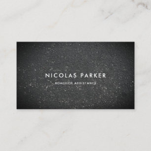 Asphalt road texture business card