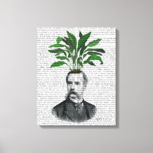 Aspidistra Head Plant Head Canvas Print