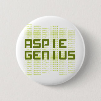 Aspie Genius - Computers 6 Cm Round Badge