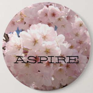 ASPIRE button custom Pink Blossom Flowers