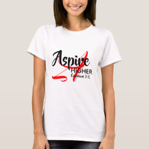 ASPIRE HIGHER Inspire Monogram Christian WHITE T-Shirt