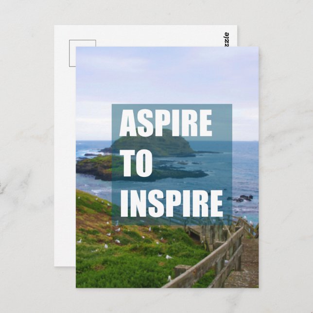 Aspire to inspire postcard (Front/Back)