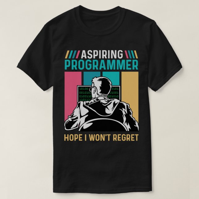 Aspiring Programmer Computer Specialist T-Shirt (Design Front)