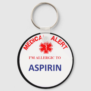 Asprin Drug Allergy key chain
