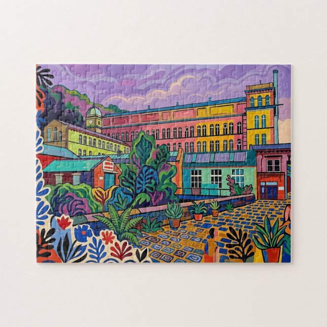 Asquith Bottom Mills Sowerby Bridge Jigsaw Puzzle (Horizontal)