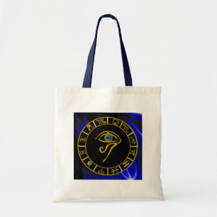 ASRAL HORUS EYE ,BLUE TALISMAN /Astrology Chart Tote Bag