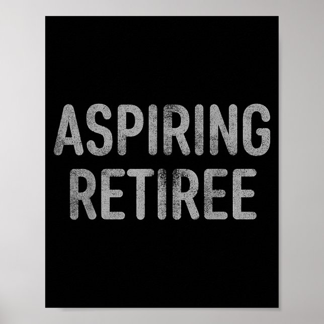 Asring Retiree Distressed Shirt - Funny Retirement Poster (Front)