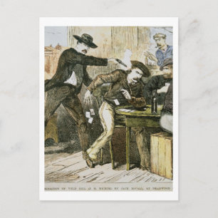 Assassination of 'Wild Bill' (W.B. Hickok) by Jack Postcard
