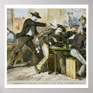 Assassination of 'Wild Bill' (W.B. Hickok) by Jack Poster