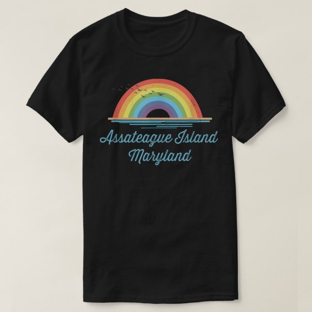 Assateague Island Maryland Souvenir Graphic  T-Shirt (Design Front)
