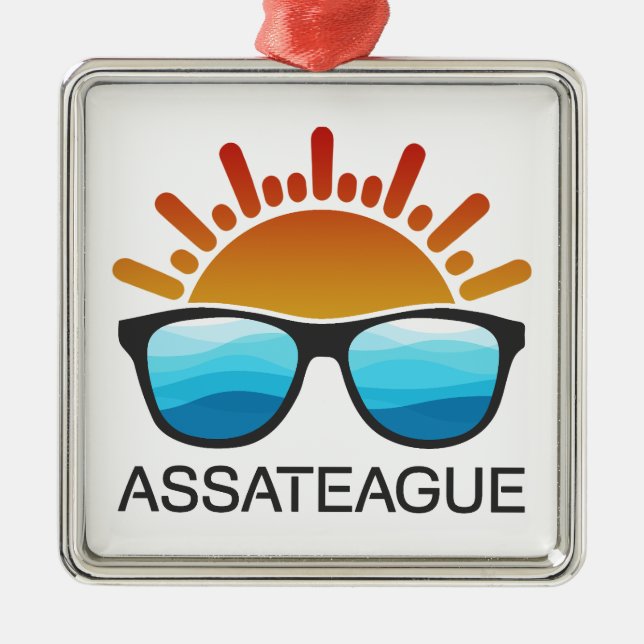 Assateague Island Maryland Virginia Sunglasses Metal Ornament (Front)