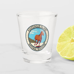 Assateague Island National Seashore Badge  Shot Glass