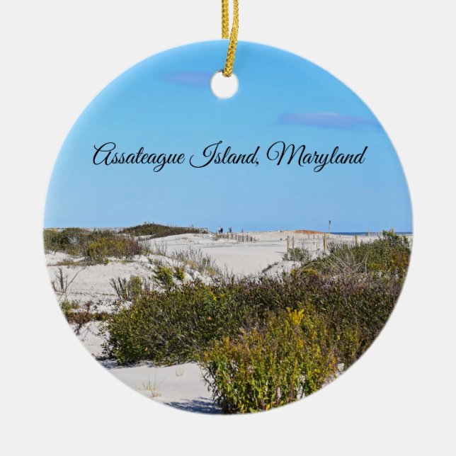 Assateague Island Round Ornament (Front)