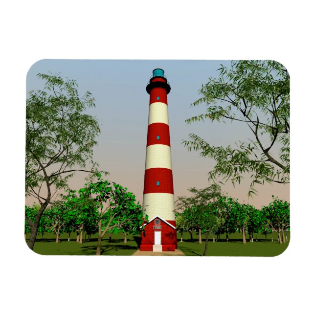 Assateague Lighthouse, Virginia Easterm Shore Magnet (Horizontal)