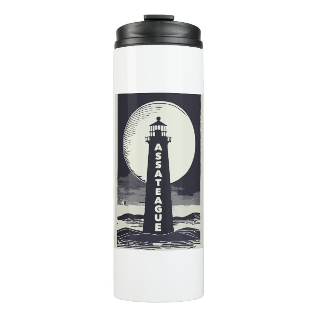 Assateague Lighthouse Virginia Moon Thermal Tumbler (Front)