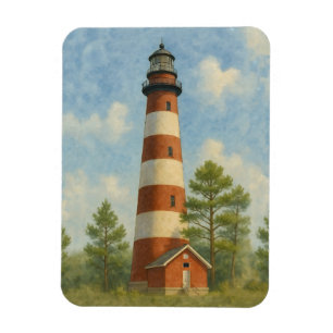 Assateague Lighthouse Watercolor Magnet