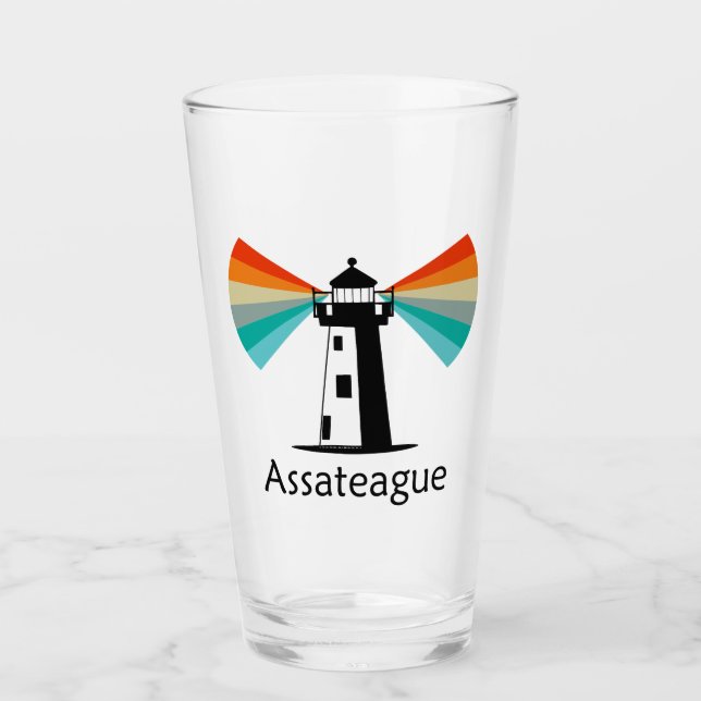 Assateague Virginia Lighthouse Rainbow Glass (Front)