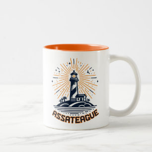 Assateague Virginia Lighthouse Sunrise Two-Tone Coffee Mug