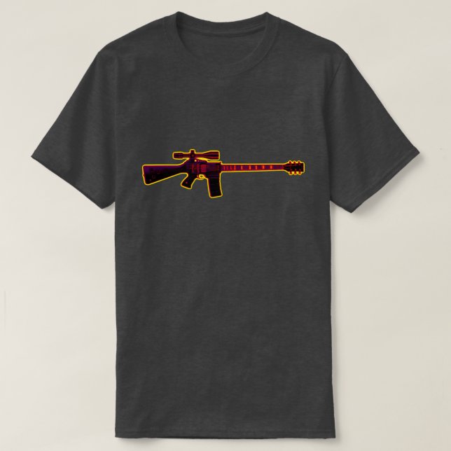 Assault Guitar Black Light T-Shirt (Design Front)