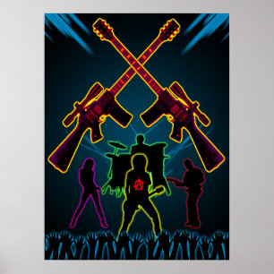 Assault Guitar Blacklight Poster