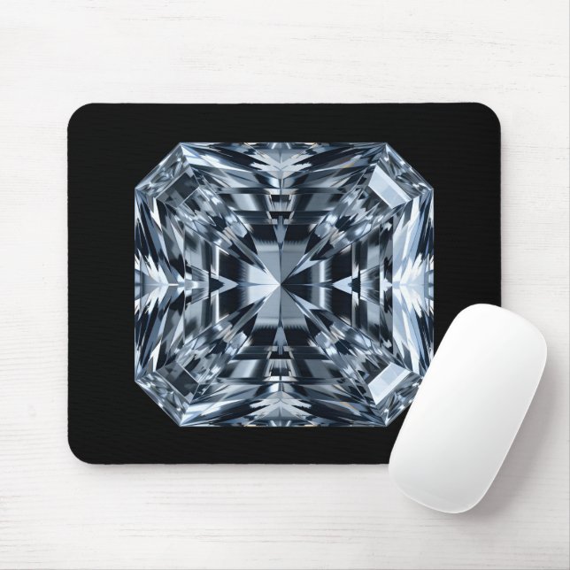 Asscher-Cut Diamond Macro – Hall of Mirrors Mouse Pad (With Mouse)