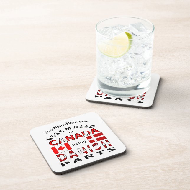 Assembled Canada with Danish Parts Customised Coaster (Right Side)