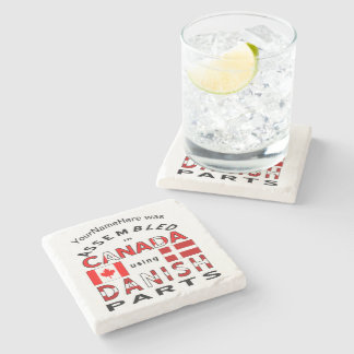 Assembled Canada with Danish Parts Customised Stone Coaster