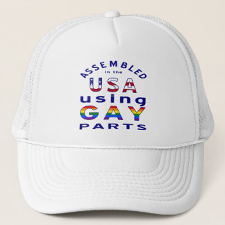 Assembled in USA Using Gay Parts Trucker Hat