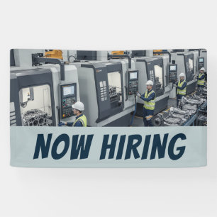 Assembly Line Machine Operators NOW HIRING Banner 