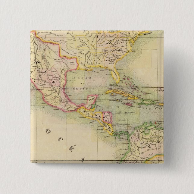 Assembly Map of America 15 Cm Square Badge (Front)