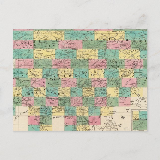 Assembly Map of Asia Postcard (Front)