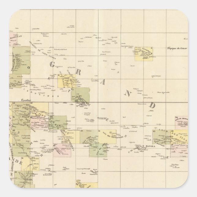 Assembly Map of Oceania Square Sticker (Front)