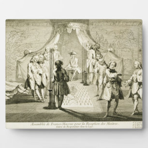 Assembly of Free Masons for the Initiation of a Ma Plaque