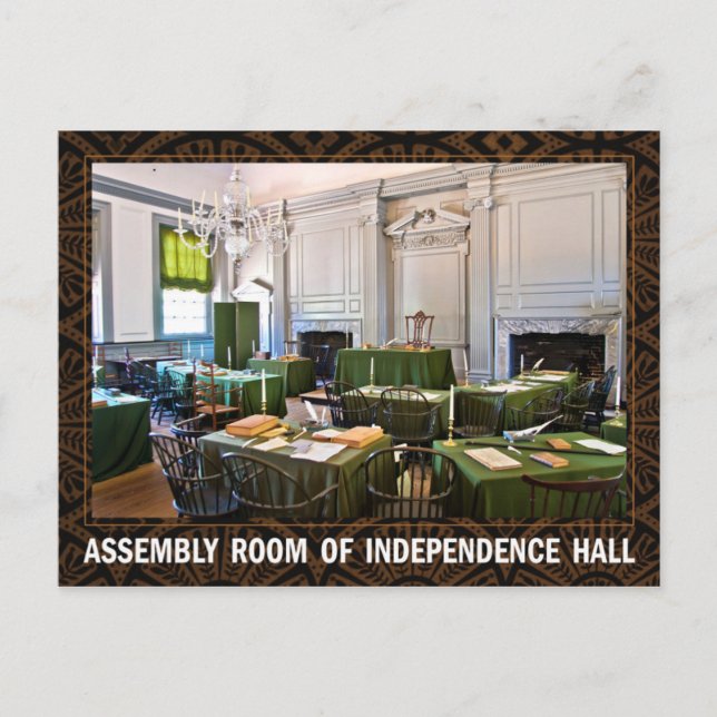 Assembly Room of Independence Hall Postcard (Front)