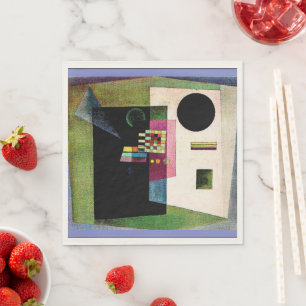 Asserting, abstract painting by Kandinsky, Napkin