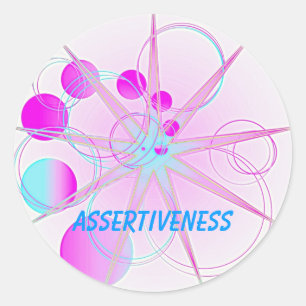 Assertiveness (Virtue sticker) Classic Round Sticker