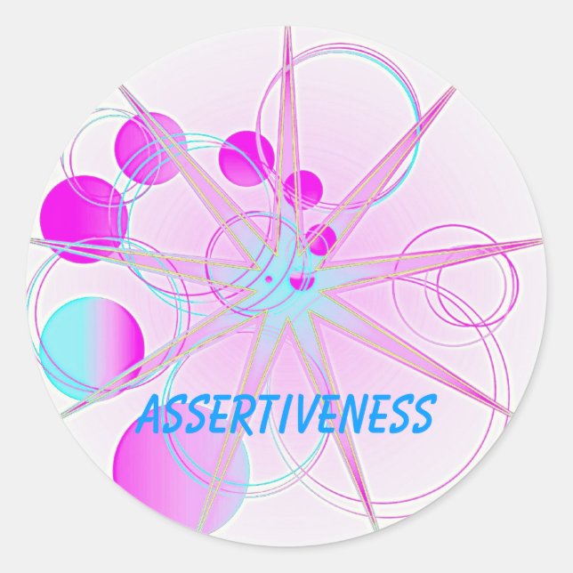 Assertiveness (Virtue sticker) Classic Round Sticker (Front)