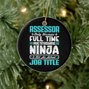 Assessor Job Title Funny Profession Assessing Ceramic Ornament